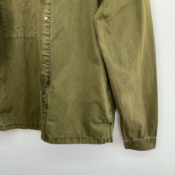 Penfield Men’s Blackstone Olive Green Cotton Twill Snap Closure Shirt Jacket - Picture 9 of 14